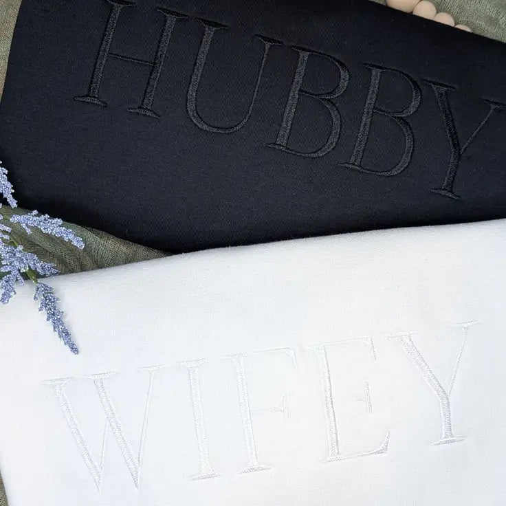 Custom Bridal Wifey and Hubby Personalized Bride Apparel - Apparel