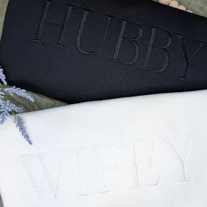 Custom Bridal Wifey and Hubby Personalized Bride Apparel - Apparel