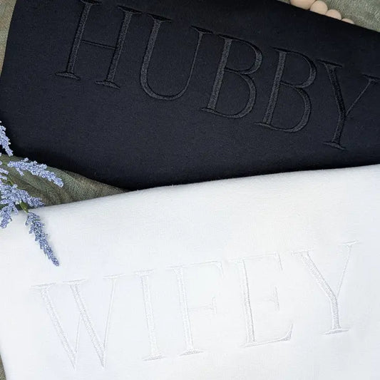 Custom Bridal Wifey and Hubby Personalized Bride Apparel - Apparel