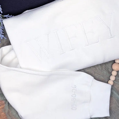 Custom Bridal Wifey and Hubby Personalized Bride Apparel - Apparel