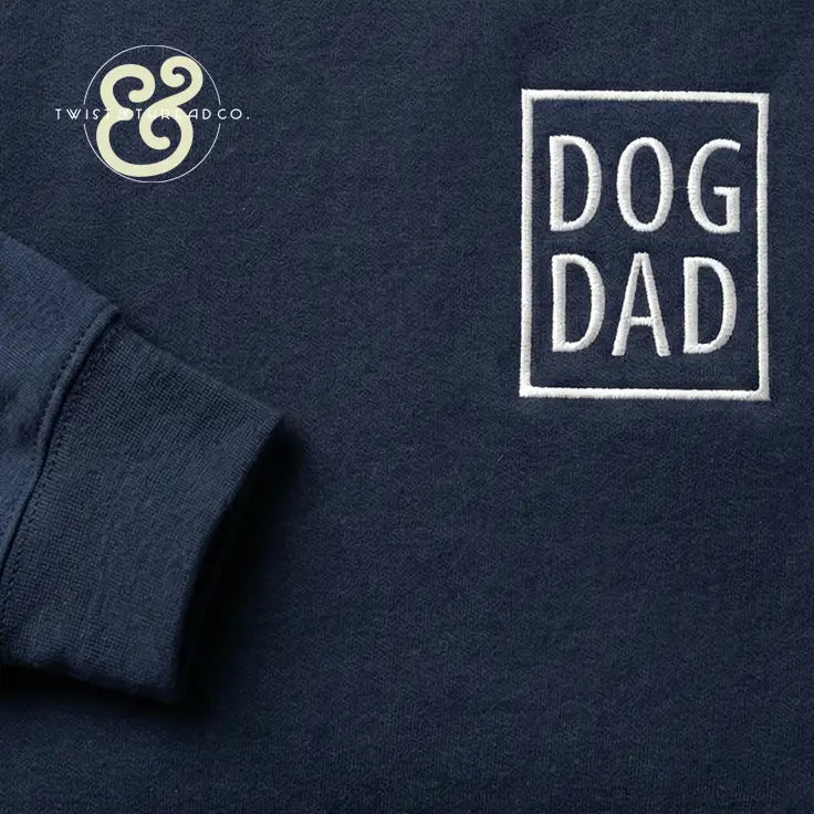 Custom Dog Dad Embroidered Apparel | Personalized Dog Ear & Name Sleeve - Long Sleeve Tee / S - Apparel