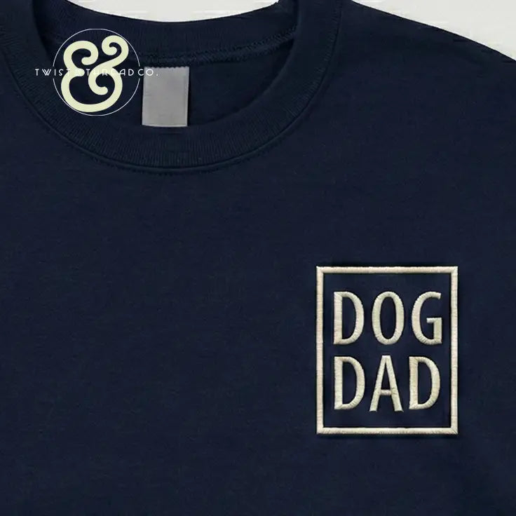 Custom Dog Dad Embroidered Apparel | Personalized Dog Ear & Name Sleeve - Crewneck / S - Apparel
