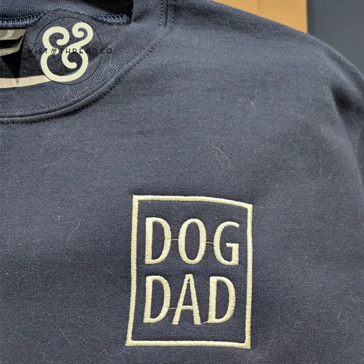 Custom Dog Dad Embroidered Apparel | Personalized Dog Ear & Name Sleeve - Apparel