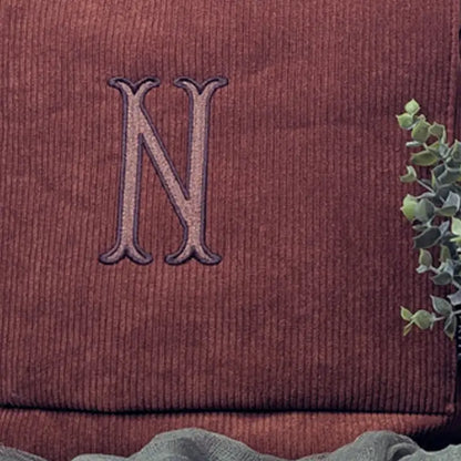 Custom Embroidered Corduroy Tote Bag for Modern Wedding Gift - Tote Bag