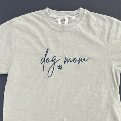 Custom Script Embroidered Dog Mom Sweatshirt - Apparel
