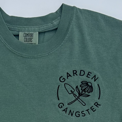 Garden Gangster Embroidered Comfort Colors Yard Work T-Shirt - Apparel