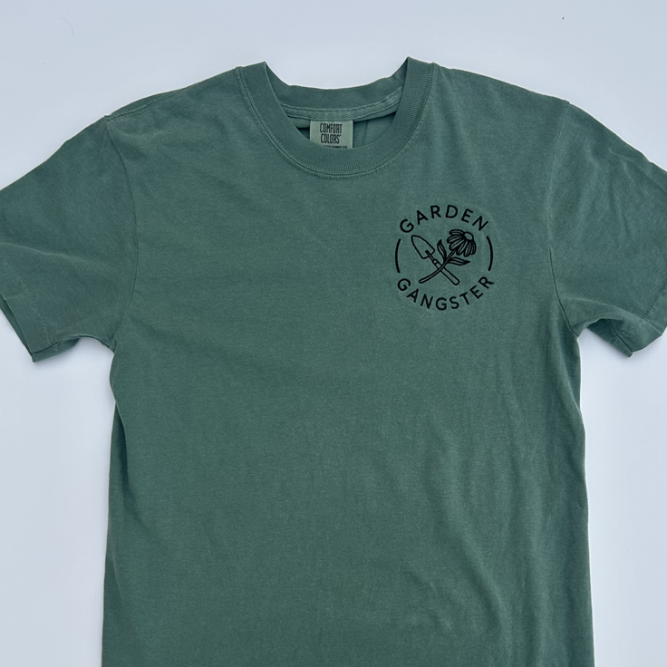 Garden Gangster Embroidered Comfort Colors Yard Work T-Shirt - Apparel