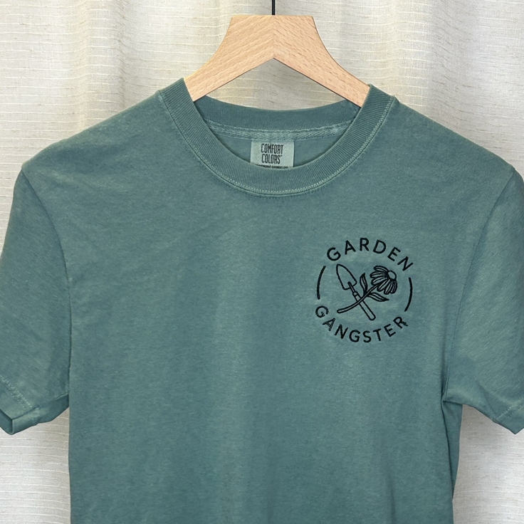 Garden Gangster Embroidered Comfort Colors Yard Work T-Shirt - T-Shirt (Regular) / S - Apparel