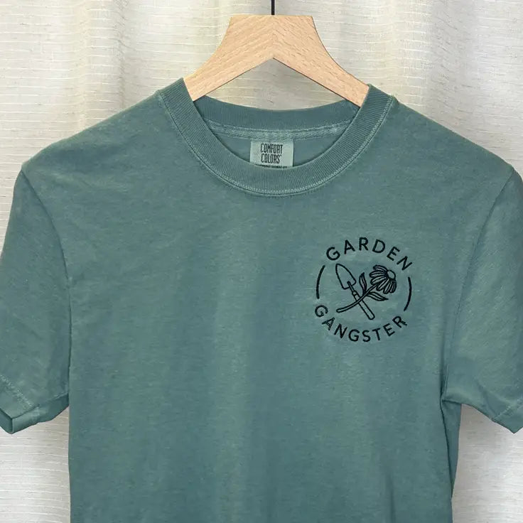 Garden Gangster Embroidered Comfort Colors Yard Work T-Shirt - T-Shirt (Regular) / S - Apparel