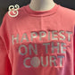 ’Happiest On The Court’ Embroidered Sweatshirts - Apparel