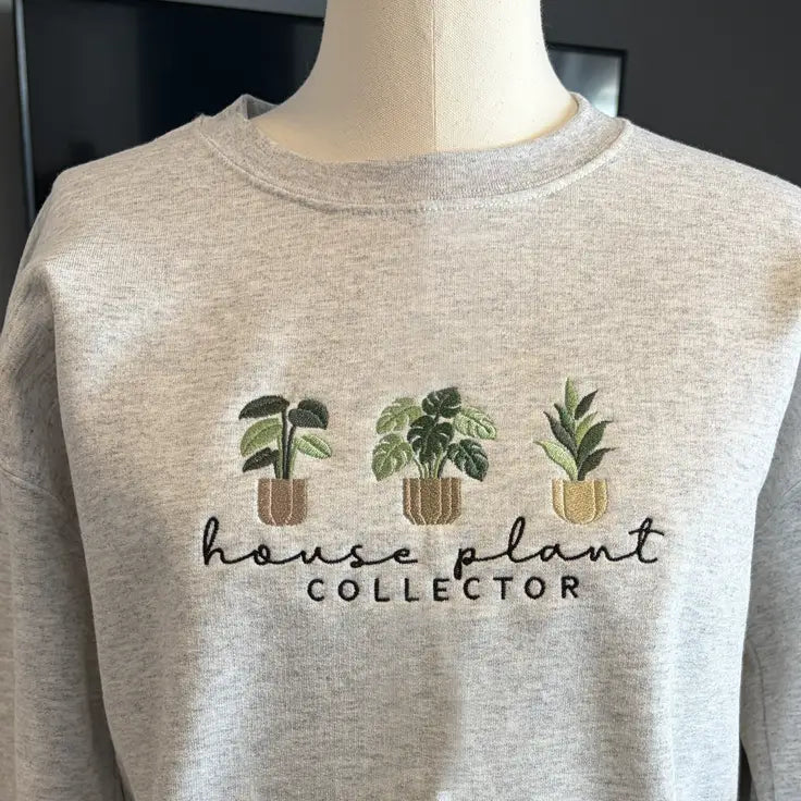 ’House Plant Collector’ Embroidered Apparel - Crewneck / S - Apparel