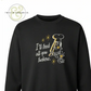Black sweatshirt with humorous chef embroidery and text from Twist & Thread Co.
