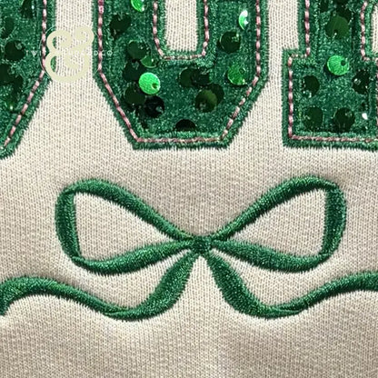 Lucky Sequin Embroidered Appliqué St. Patrick’s Day Sweatshirt & Hoodie - Apparel