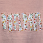 Peachy MAMA Floral Raw Edge Applique Comfort Colors T-Shirt - Apparel