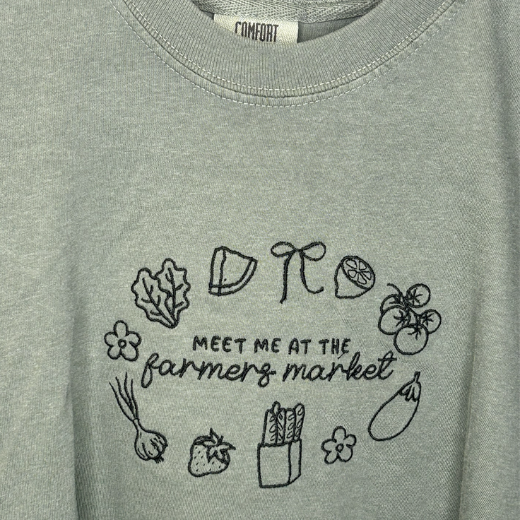 ’Meet Me at the Farmers Market’ Embroidered Apparel - Apparel