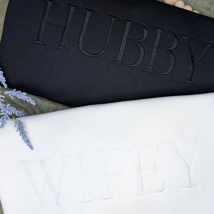 Custom Bridal Wifey and Hubby Personalized Bride Apparel - Apparel