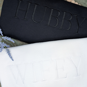 Custom Bridal Wifey and Hubby Personalized Bride Apparel - Apparel