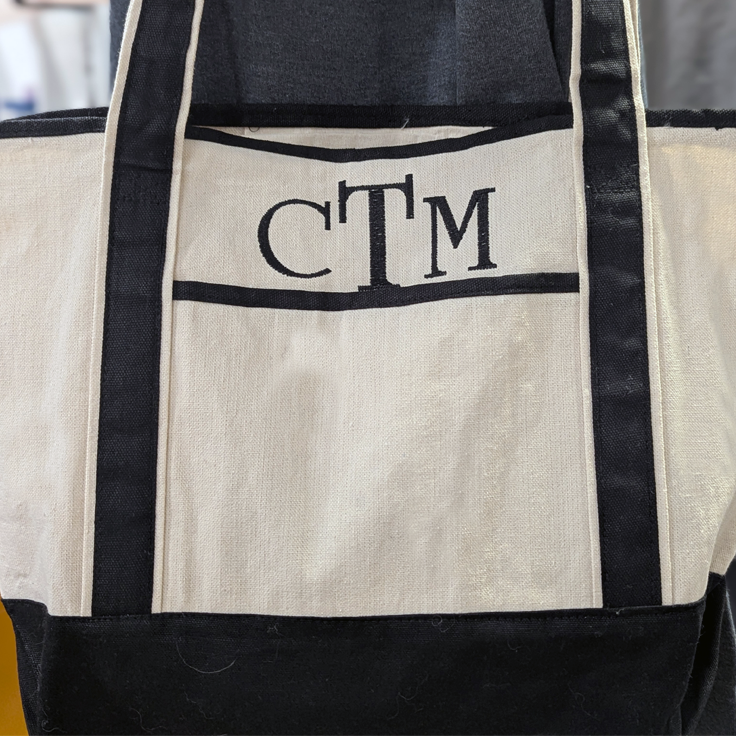 Personalized Monogram Embroidered Canvas Wedding Tote Bag for Brides - Tote Bag