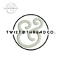 Twist & Thread Co. embroidered logo with stylized ampersand inside a circle on white background